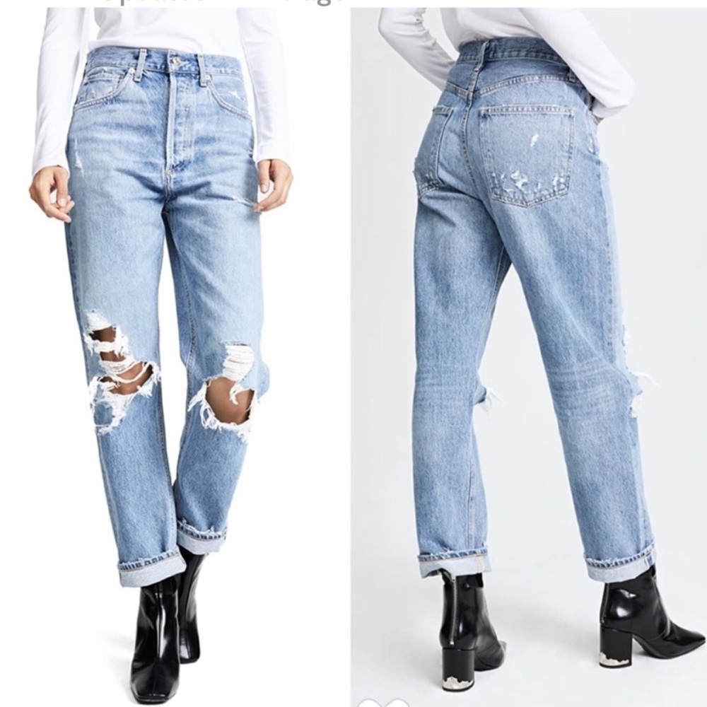 AGOLDE 90’s Mid-Rise Loose Fit Jeans in Fall Out Wash NWT [590]